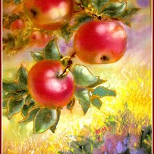 Оригинал схемы вышивки «молодильные яблочки» (№132594)