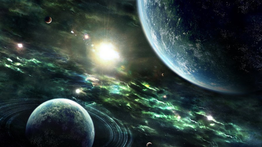 Серия "Планета" - планета, звезды, земля, космос - оригинал