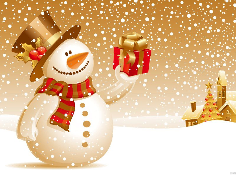Детские картинки "Снеговик" - подарок, детская картинка, новый год, снеговик - оригинал