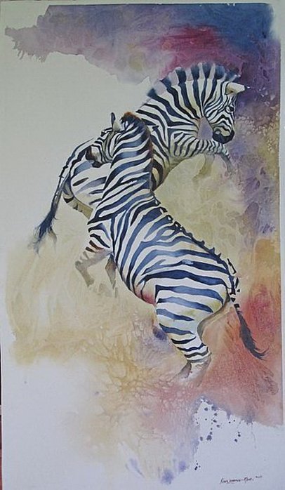 серия Африка - животные, зебры - оригинал