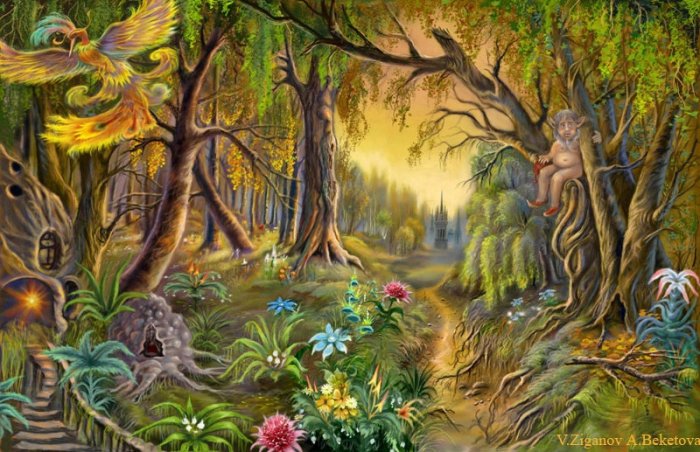сказочный лес - фэтези, природа, сказка, лес - оригинал