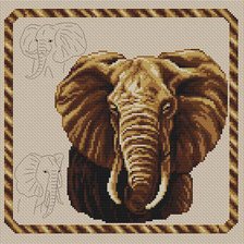 Оригинал схемы вышивки «Слон» (№133616)