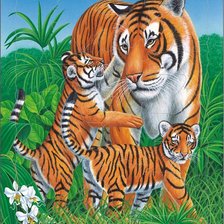 Оригинал схемы вышивки «Тигры» (№133754)