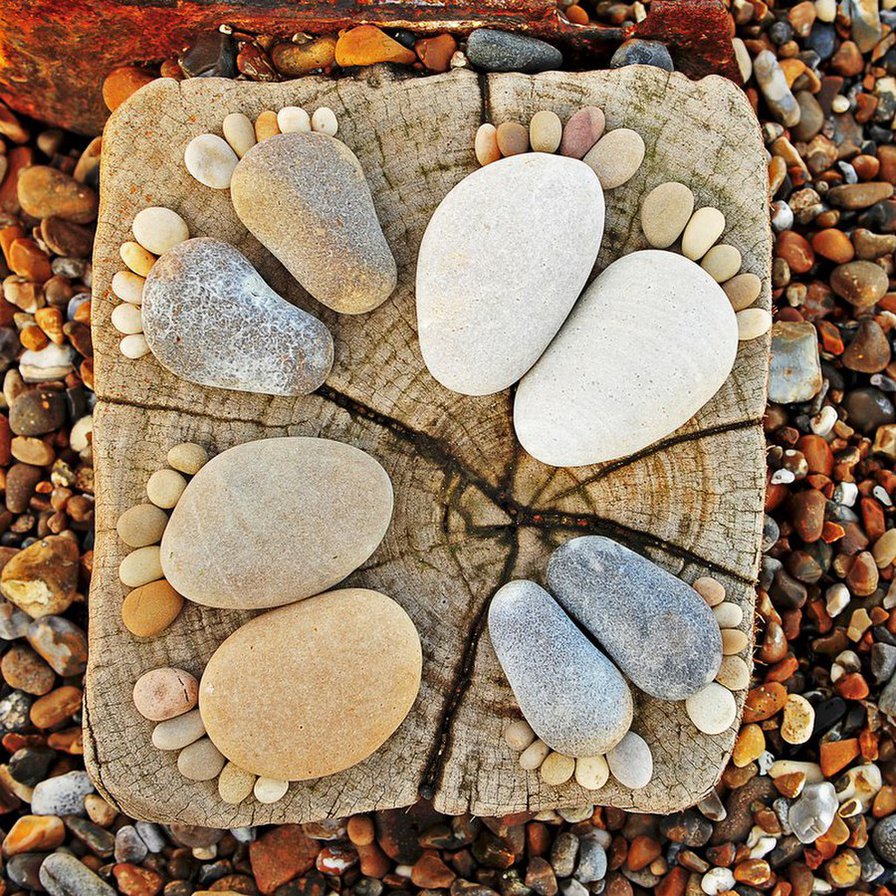 камни - ноги, следы, природа, камни - оригинал