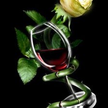 Оригинал схемы вышивки «вино и роза» (№134426)