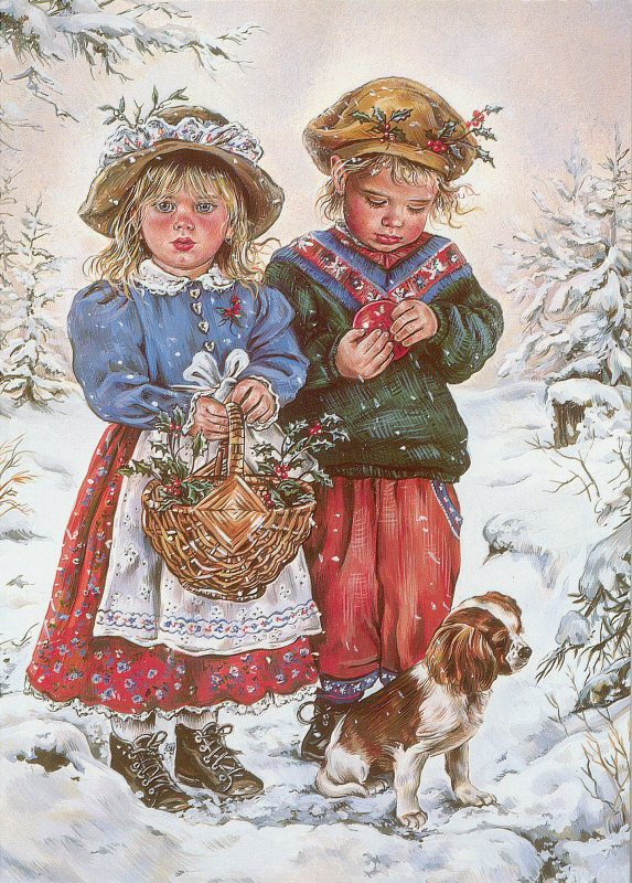№134917 - рождество, дети, зима - оригинал