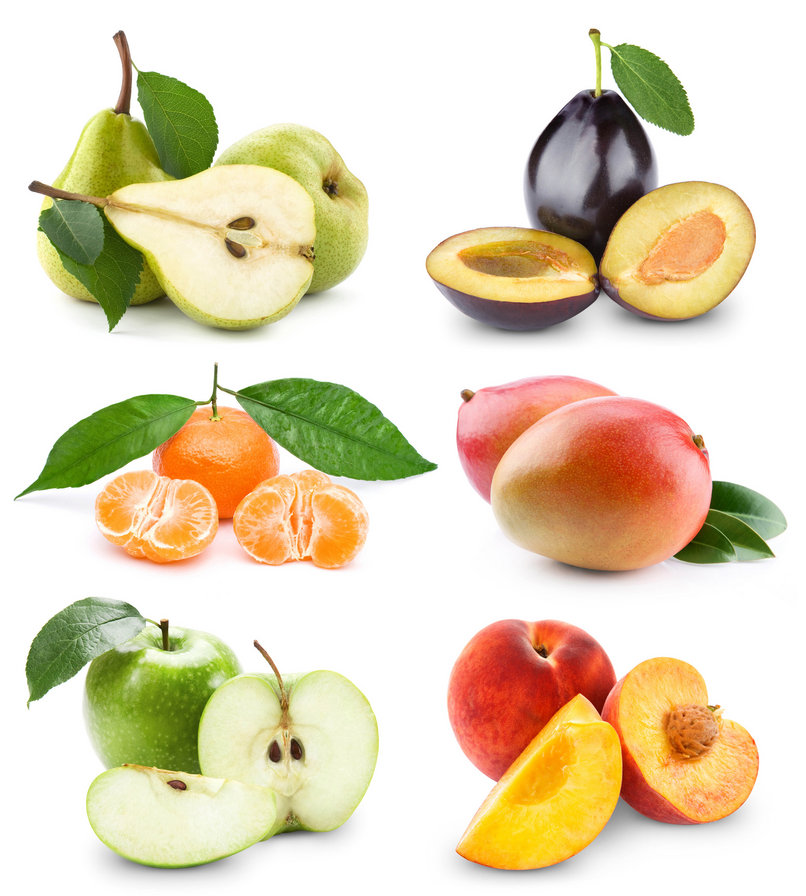 Коллаж из фруктов - фрукты, еда - оригинал