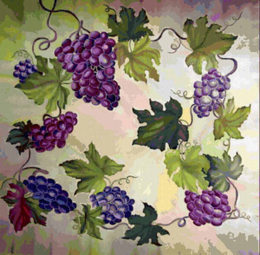подушка - виноград - предпросмотр