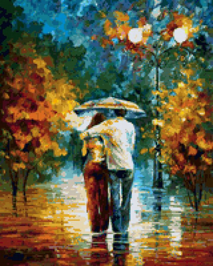 двое под дождем - двое, дождь, любовь, пара - предпросмотр
