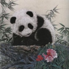 Оригинал схемы вышивки «панда» (№136924)