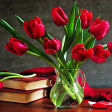 Оригинал схемы вышивки «Тюльпаны, цветы, нарюрморт» (№136939)
