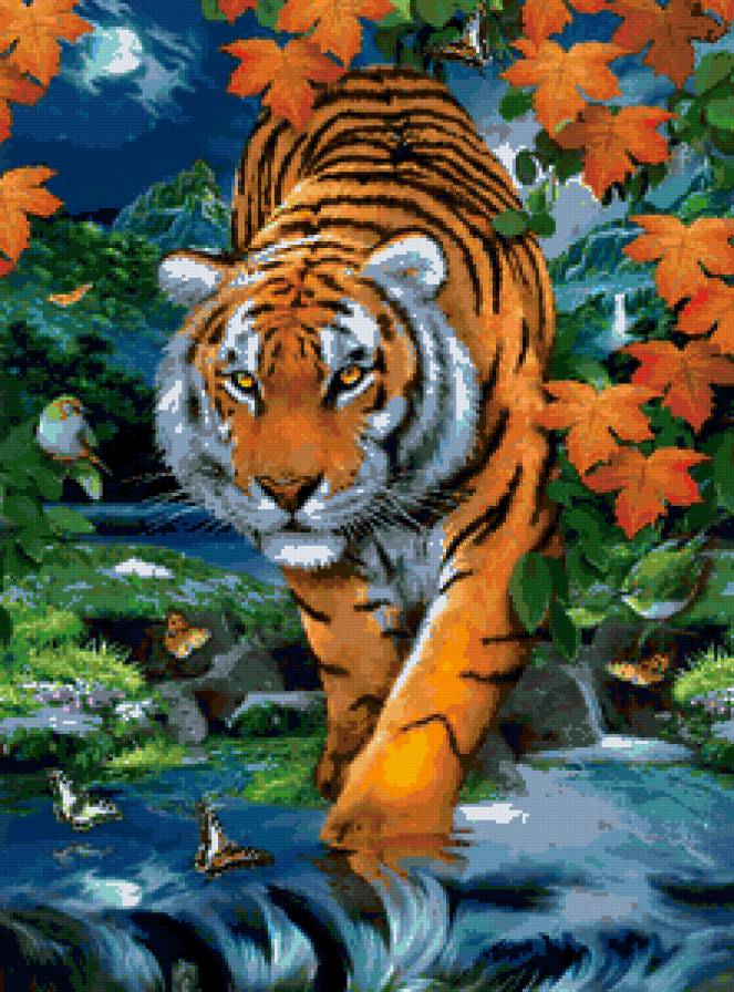 тигр - животные, хищники, природа, тигры, кошки - предпросмотр