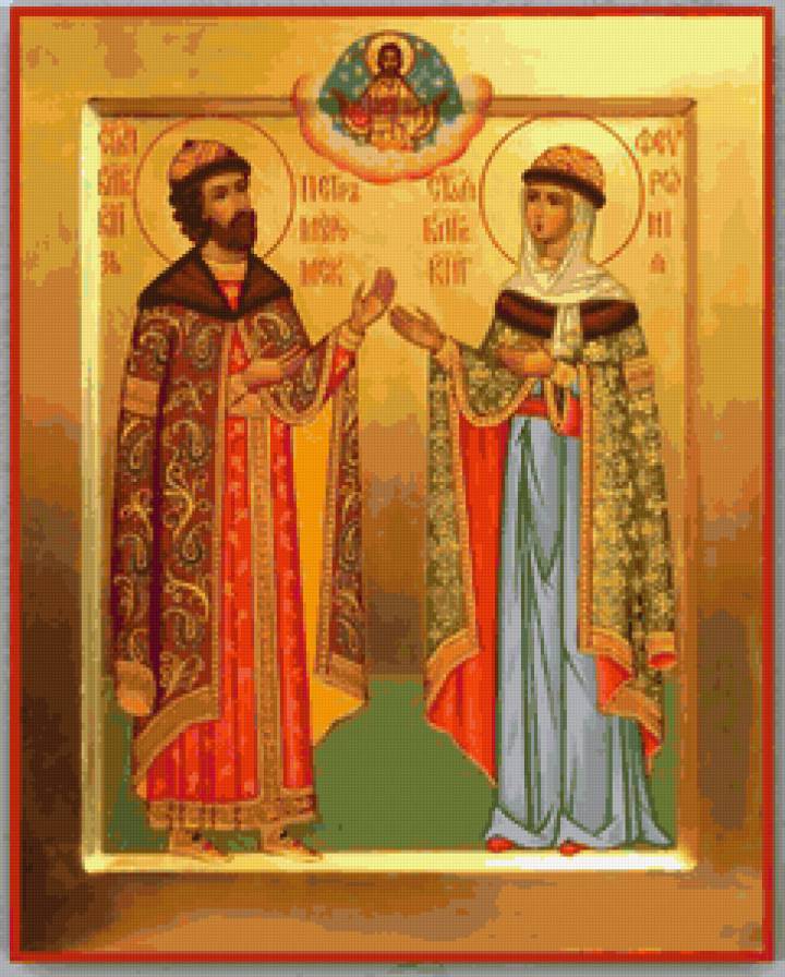 Серия "Иконы "Петра и Февронии" - святые, иконы, православные иконы - предпросмотр