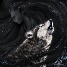 волк и девушка