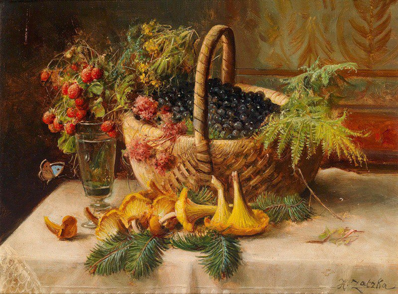 №138244 - грибы, ягоды, картина, натюрморт - оригинал