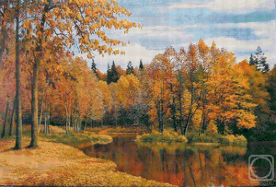 осень золотая - природа, осень, деревья - предпросмотр