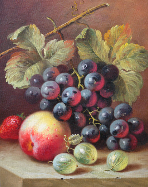 Натюрморт с виноградом - натюрморт, картина - оригинал