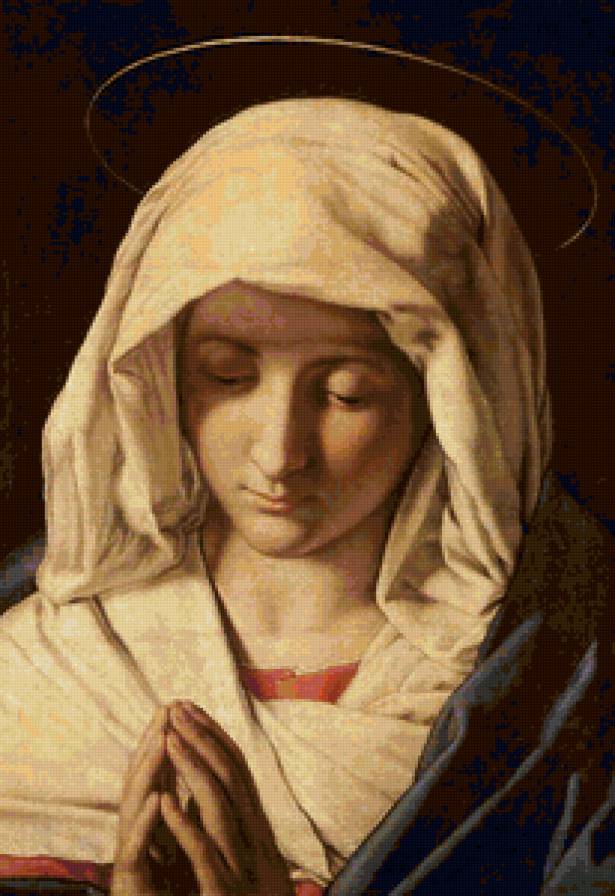 Картины Сассоферрато : Мадонна за молитвой - мадонна, искуство - предпросмотр