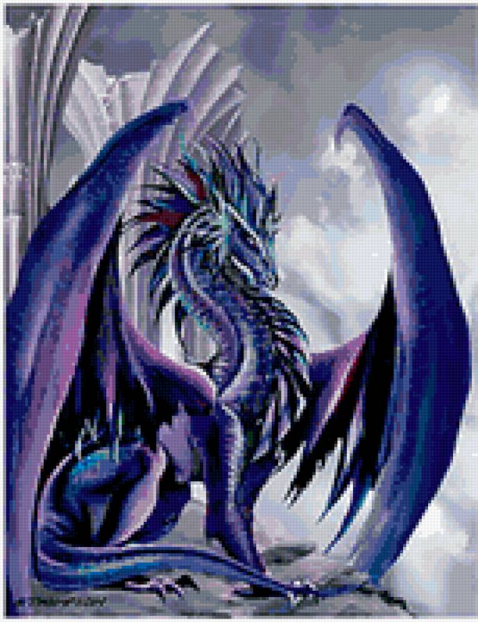 синий дракон - дракон - предпросмотр