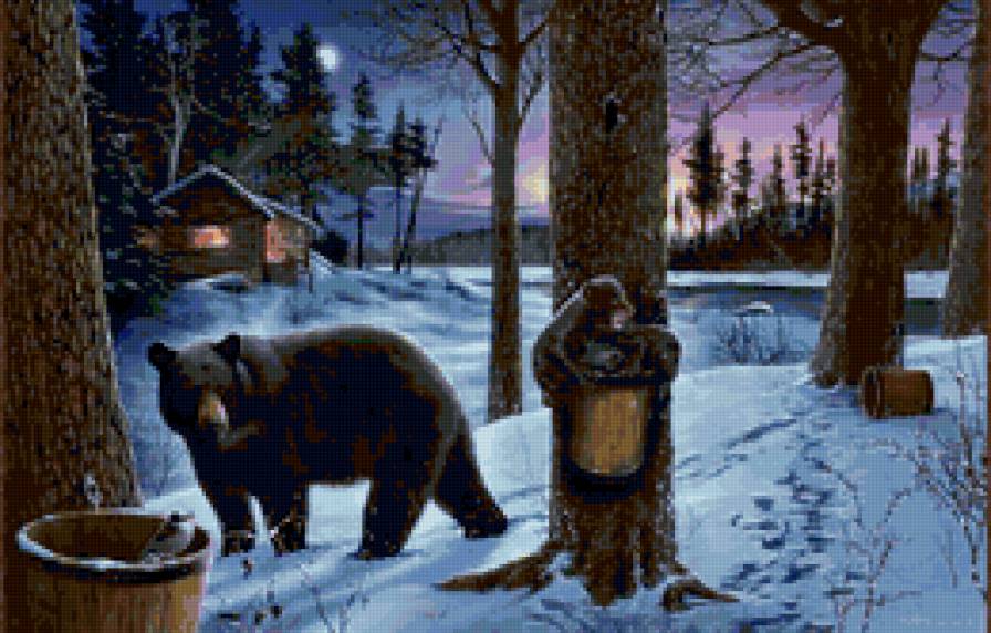 Мишки - природа, медведь, зима - предпросмотр