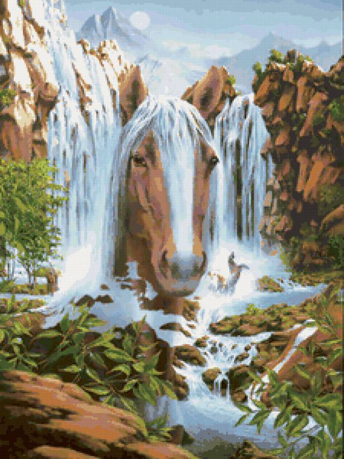 конь - водопад конь - предпросмотр