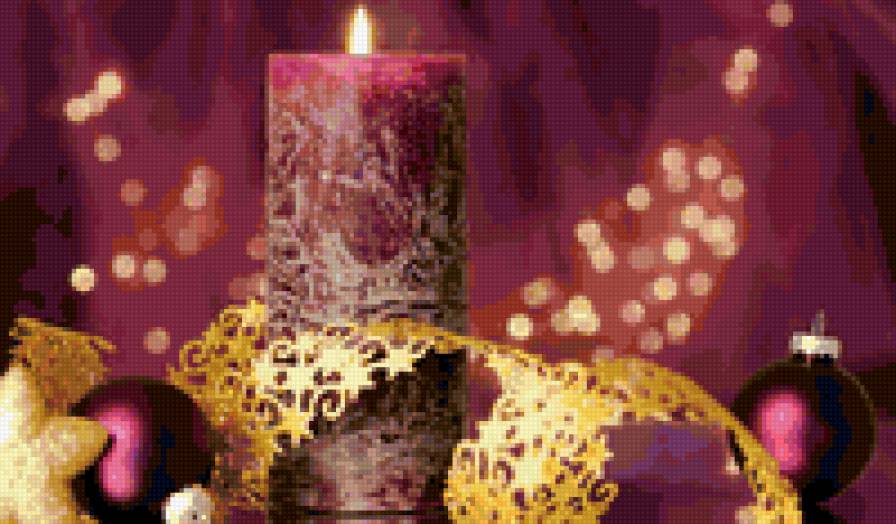 Новогодняя свечка - новый год, свечи, красота - предпросмотр