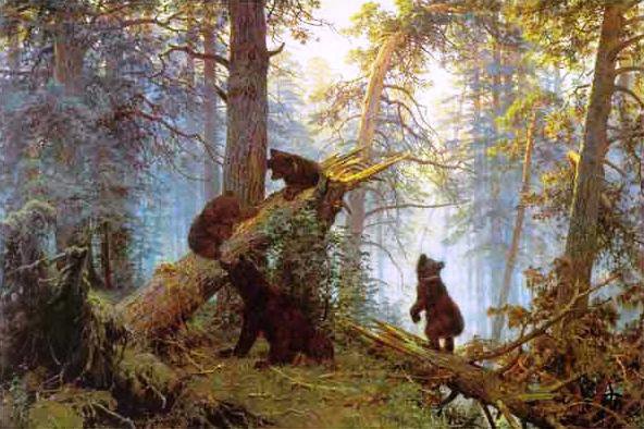 шишкин - картина, медведи, живопись - оригинал