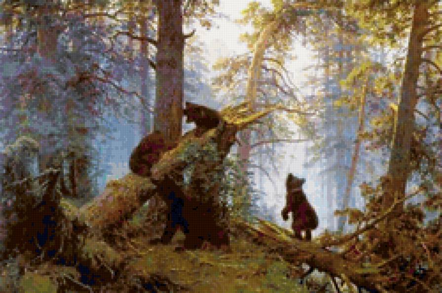 шишкин - медведи, картина, живопись - предпросмотр