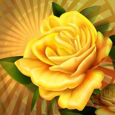 Оригинал схемы вышивки «Жолтая роза» (№142916)