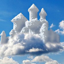 Схема вышивки «замок из облаков»