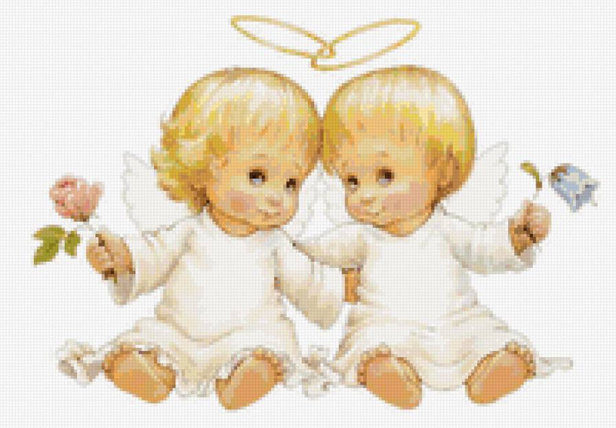 Ангелы - ангелы, два ангела, дети, святые - предпросмотр