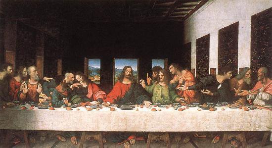 Тайная вечеря - художники, еда, христос, леонардо да винчи, трапеза, апостол - оригинал