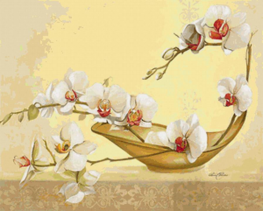 Орхидеи - цветы, живопись, декор - предпросмотр