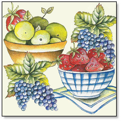 кухонный натюрморт - натюрморт, кухня, фрукты - оригинал