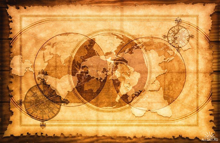 древняя карта мира - оригинал