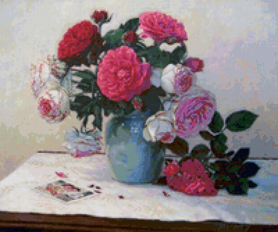 Робин Андерсон - букеты, цветы, вазы, розы и пионы, натюрморты, красота - предпросмотр