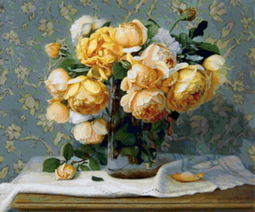 Робин Андерсон - цветы, розы и пионы, букеты, вазы, натюрморты, красота - предпросмотр