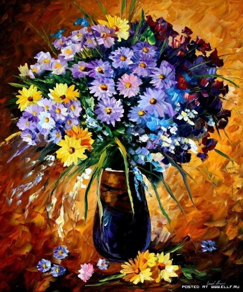 Леонид Афремов - букеты, розы и пионы, натюрморты, красота, вазы, цветы - оригинал