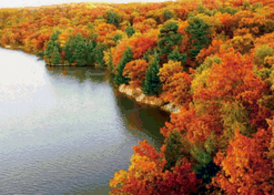Осень - вода, осень, отражение, природа, лес, пейзаж, красота - предпросмотр