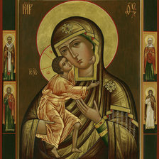 Оригинал схемы вышивки «Икона Феодоровской Божьей Матери» (№145972)