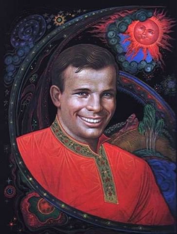 Гагарин - портрет, люди - оригинал