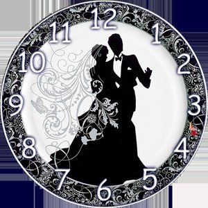 к свадьбе - монохром, влюбленные, часы, пара - оригинал