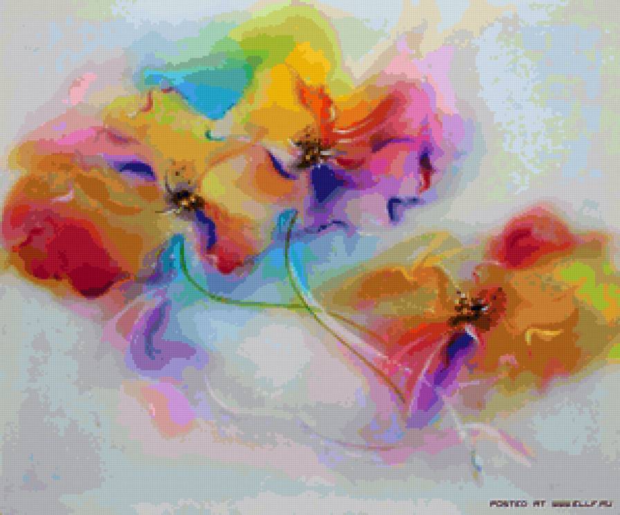Цветы радуги - цветы - предпросмотр