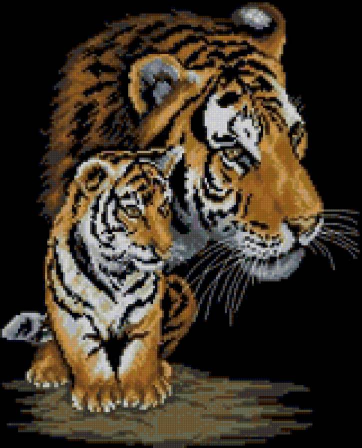 тигрица и тигренок - тигрица и тигренок - предпросмотр