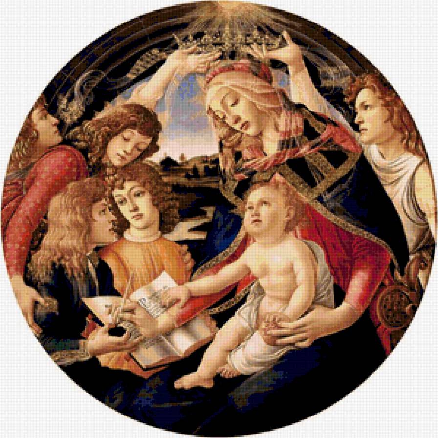 Мадонна Магнификат - Сандро  Боттичелли  (1445-1510) - религия, мадонна магнификат, сандро боттичелли - предпросмотр