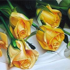Оригинал схемы вышивки «Желтые розы» (№147653)