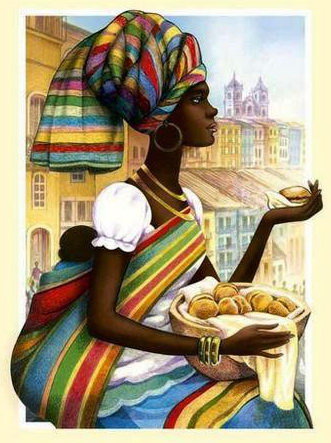 Африканские мотивы-1 - живопись, этнос, портрет, африка, девушка - оригинал