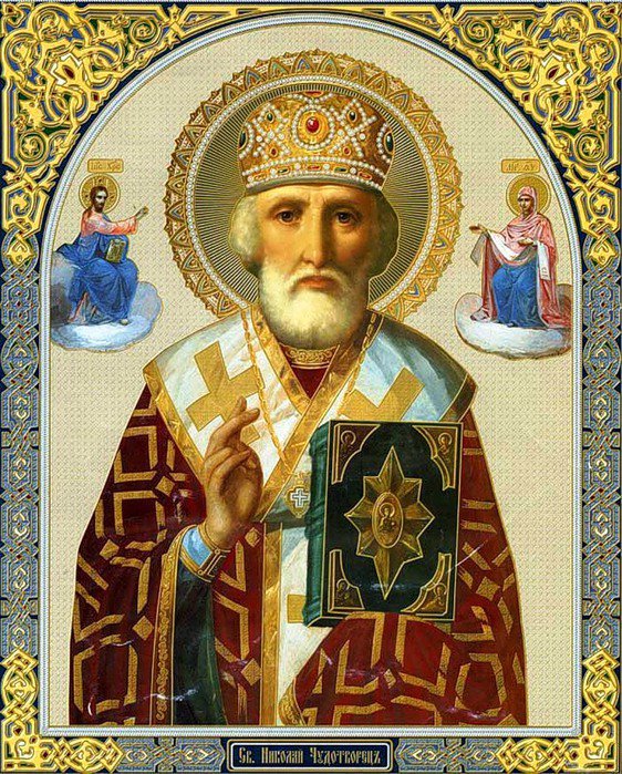 Николай Угодник (икона 120 цветов) - мужчина, живопись, икона, религия, христианство - оригинал