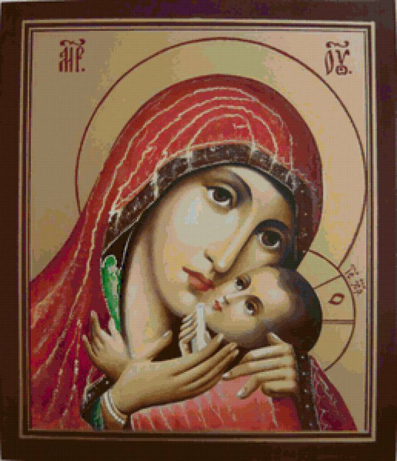 Серия "Иконы "Касперовская Божья матерь" - религия, православные иконы, иконы, святые - предпросмотр