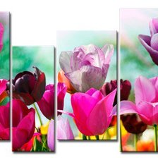 Схема вышивки «яркие тюльпаны»